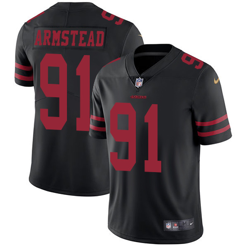 2019 men San Francisco 49ers 91 Armstead black Nike Vapor Untouchable Limited NFL Jersey